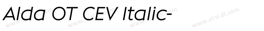 Alda OT CEV Italic字体转换